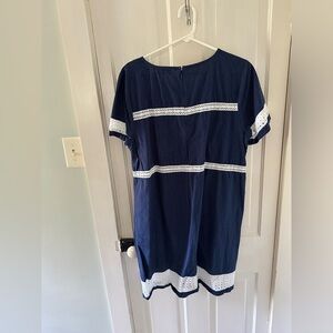 Blue and White Babydoll Dress (XL)